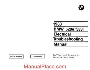 1983 bmw 528e 533i electrical troubleshooting manual page 1