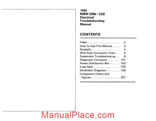 1983 bmw 528e 533i electrical troubleshooting manual page 3