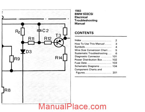 1983 bmw 633csi electrical troubleshooting manual page 3