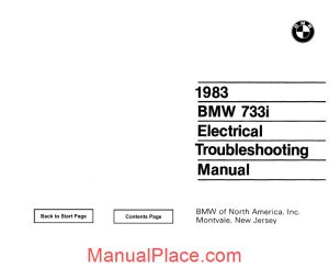 1983 bmw 735i electrical troubleshooting manual page 1