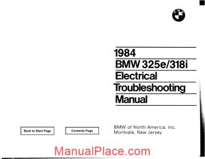 1984 bmw 318i 325e electrical troubleshooting manual page 1