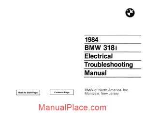 1984 bmw 318i electrical troubleshooting manual page 1