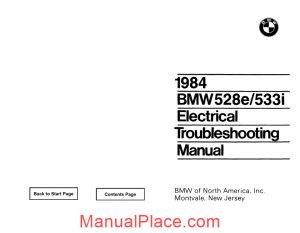 1984 bmw 528e 533i electrical troubleshooting manual page 1