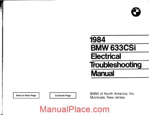 1984 bmw 633csi electrical troubleshooting manual page 1