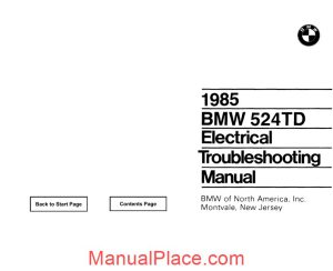 1985 bmw 524td electrical troubleshooting manual page 1