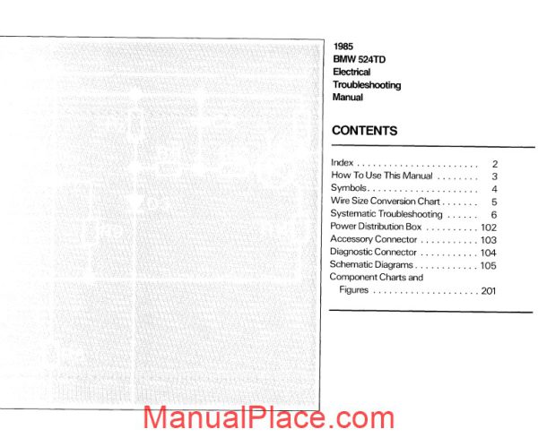 1985 bmw 524td electrical troubleshooting manual page 3