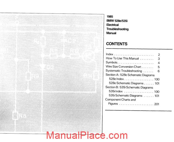 1985 bmw 528e 533i electrical troubleshooting manual page 3