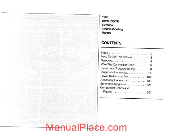 1985 bmw 635csi electrical troubleshooting manual page 3