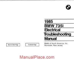 1985 bmw 735i electrical troubleshooting manual page 1