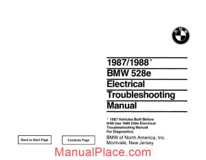 1987 1988 bmw 528e electrical troubleshooting manual page 1