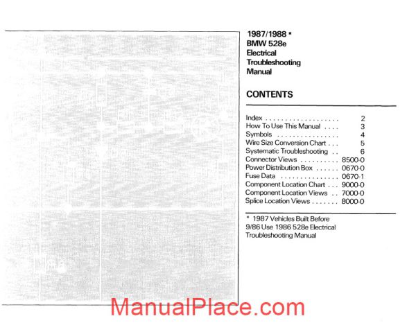 1987 1988 bmw 528e electrical troubleshooting manual page 3