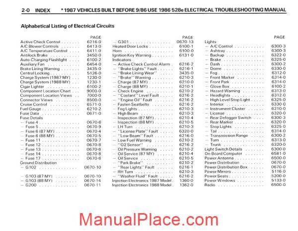 1987 1988 bmw 528e electrical troubleshooting manual page 4