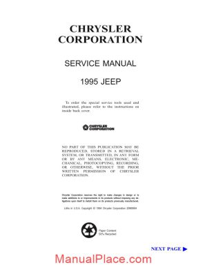 1995 jeep yj service manual page 1