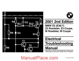 2001 bmw z3 m roadster z3 m coupe electrical troubleshooting manual page 1
