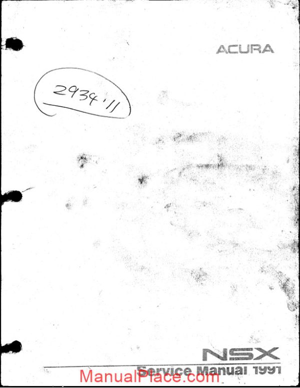 acura honda nsx 91 service manual page 1