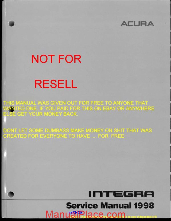 acura integra 1998 service manual page 1