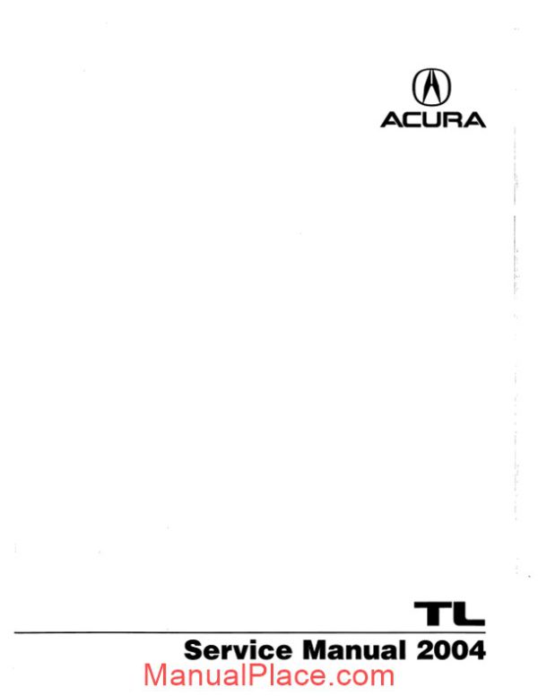 acura tl service 2004 ua6 manual page 1