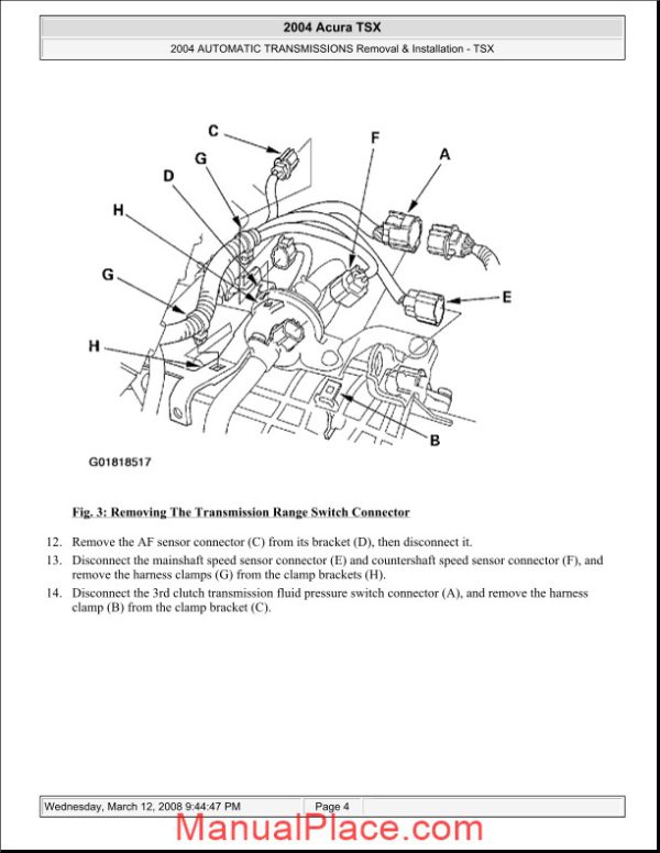 acura tsx 2003 2008 automatic transmission removal and installation page 4