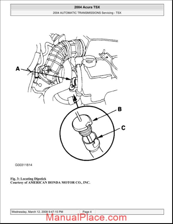 acura tsx 2003 2008 automatic transmission servicing page 4