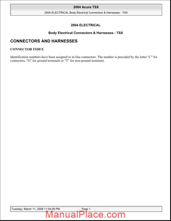 acura tsx 2003 2008 body electrical connectors and harnesses page 1