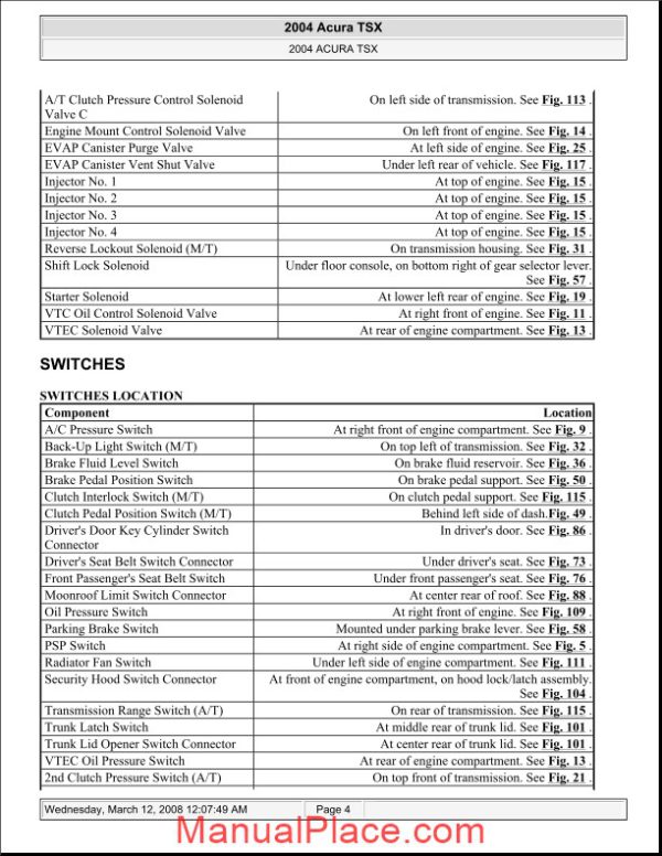 acura tsx 2003 2008 electrical component locator page 4