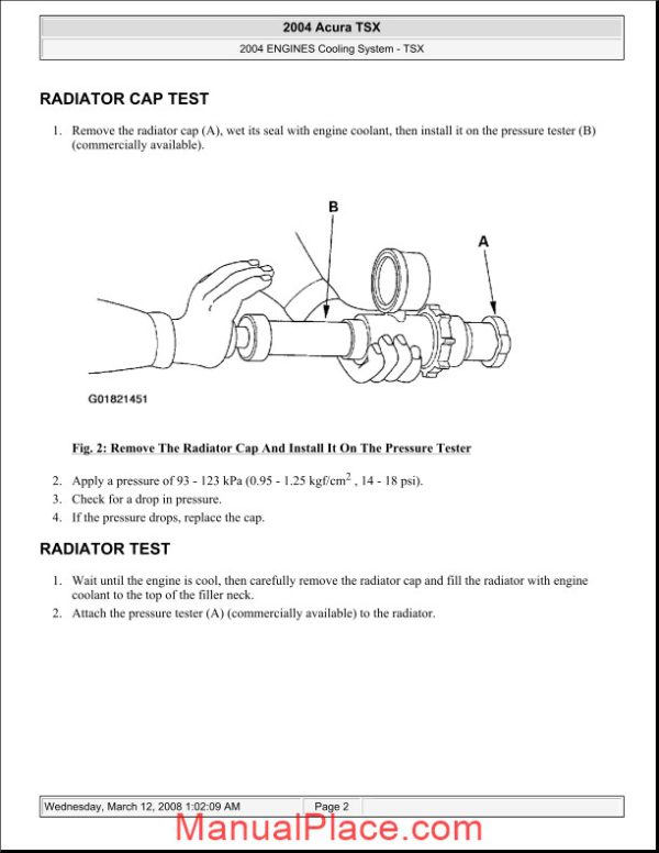acura tsx 2003 2008 engine cooling system page 2
