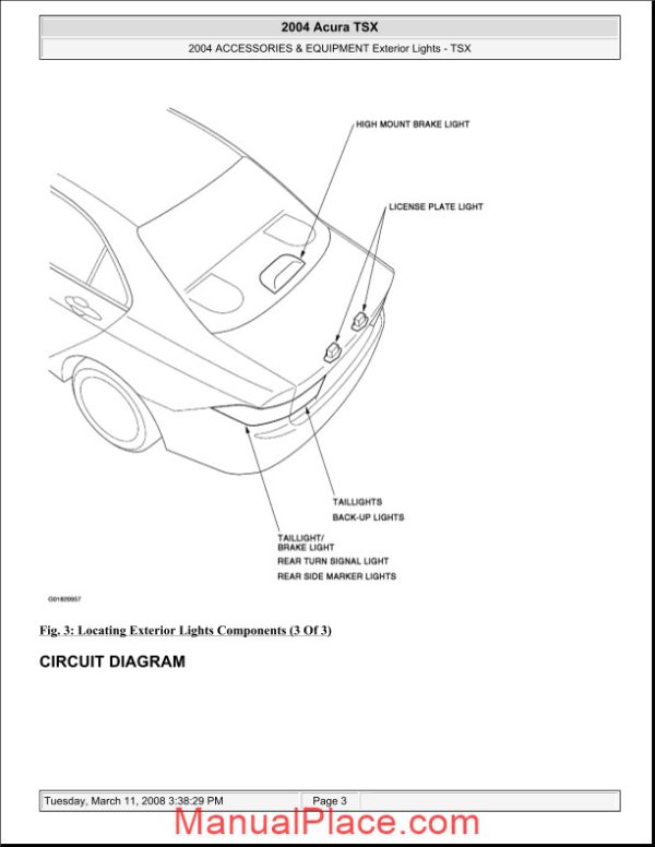 acura tsx 2003 2008 exterior lights service repiar manual page 3