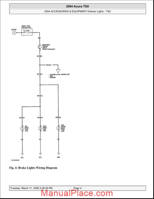 acura tsx 2003 2008 exterior lights service repiar manual page 4