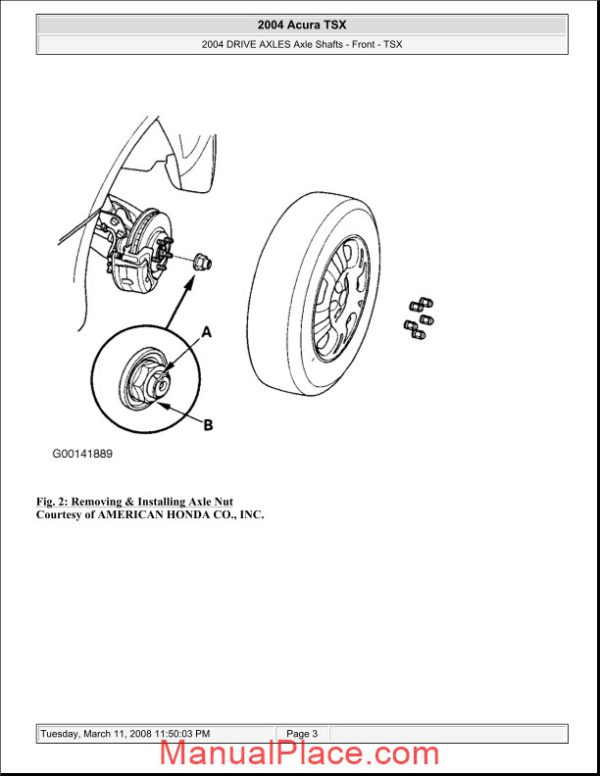 acura tsx 2003 2008 front axle shafts repair manual page 3