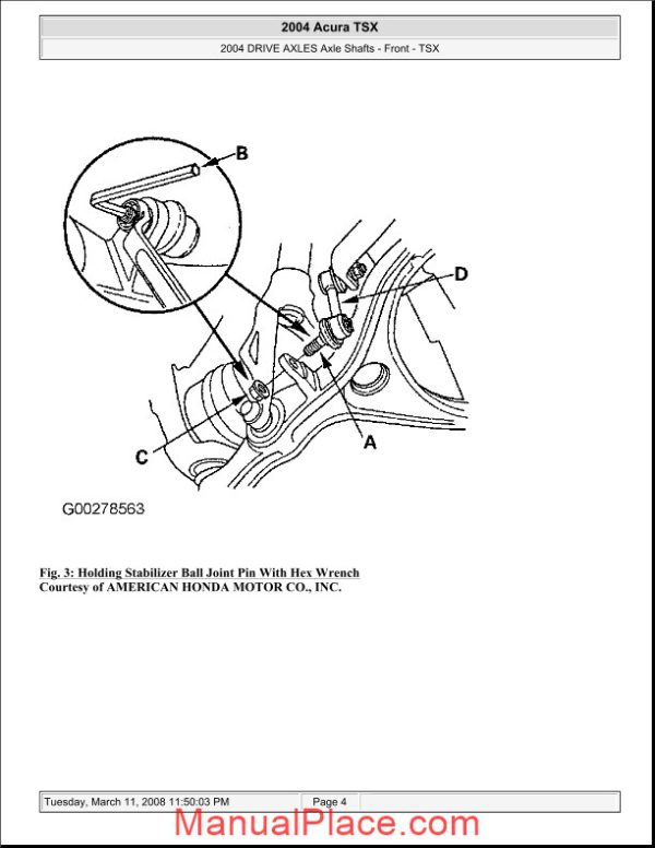 acura tsx 2003 2008 front axle shafts repair manual page 4