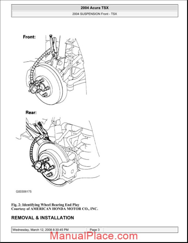 acura tsx 2003 2008 front suspension service repair manual page 3