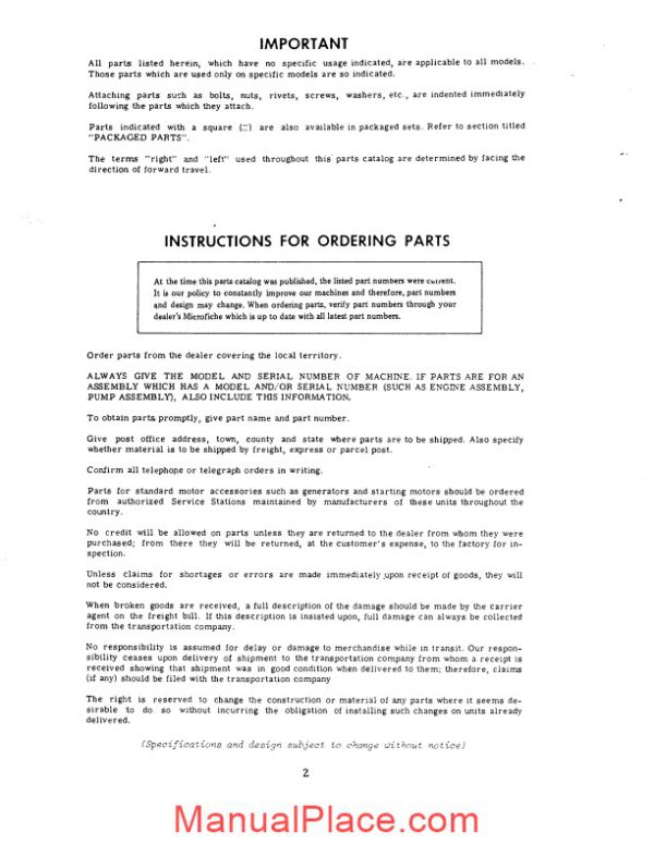 allis chalmers 12g b crawler loader parts catalog page 3