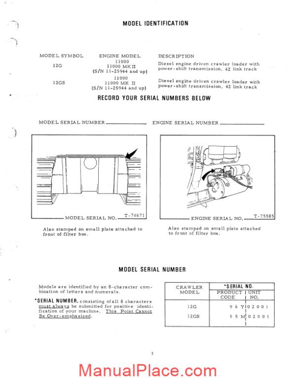 allis chalmers 12g b crawler loader parts catalog page 4