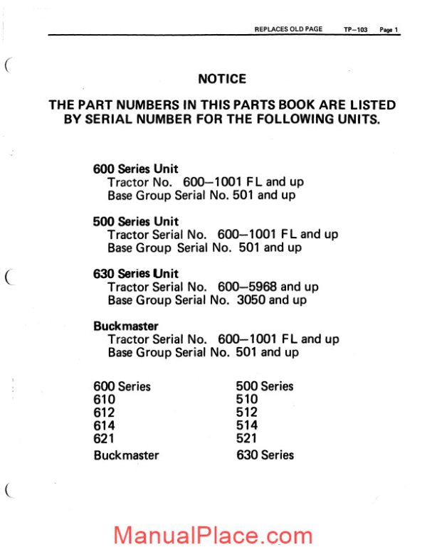 allis chalmers 500 600 forklifts and buckmaster parts catalog page 2