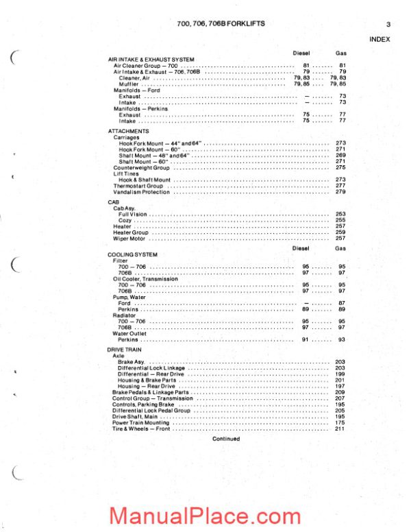 allis chalmers 700 706 706b forklifts parts catalog page 4