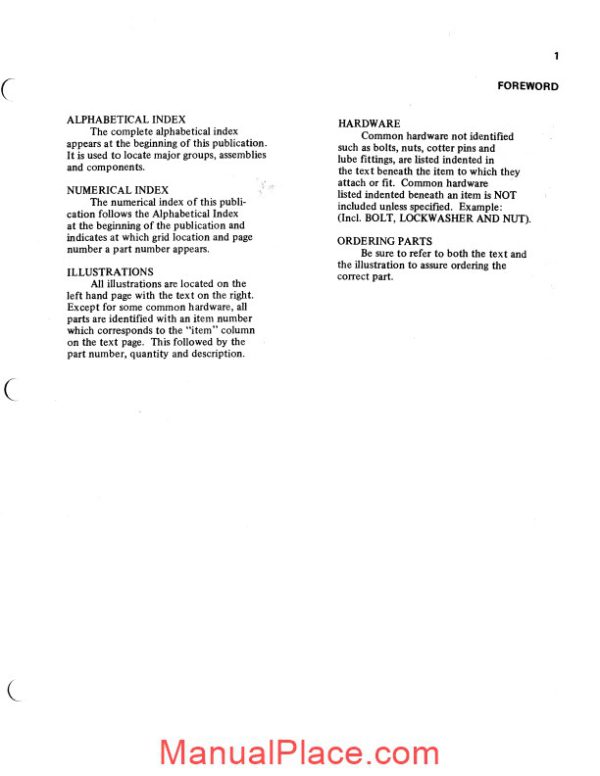 allis chalmers 705c 706c 708c forklift parts catalog page 2