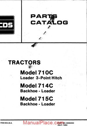 allis chalmers 710c 714c 715c loader backhoe parts catalog page 1