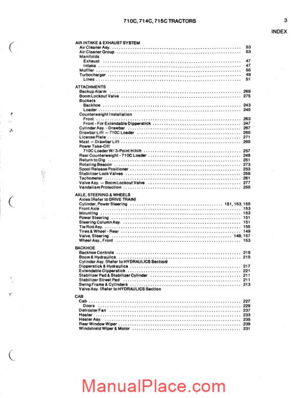 allis chalmers 710c 714c 715c loader backhoe parts catalog page 4