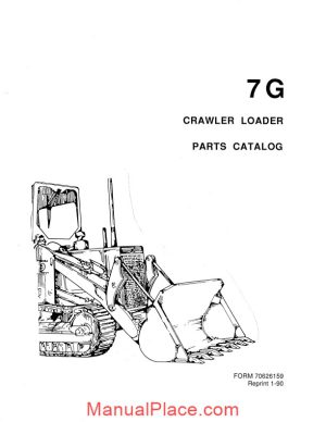 allis chalmers 7g crawler loader parts catalog page 1