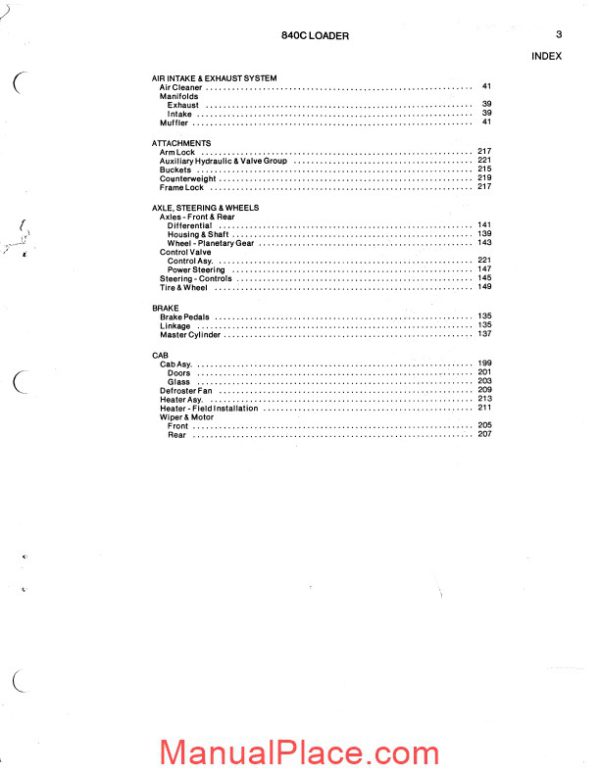 allis chalmers 840c loader parts catalog page 4