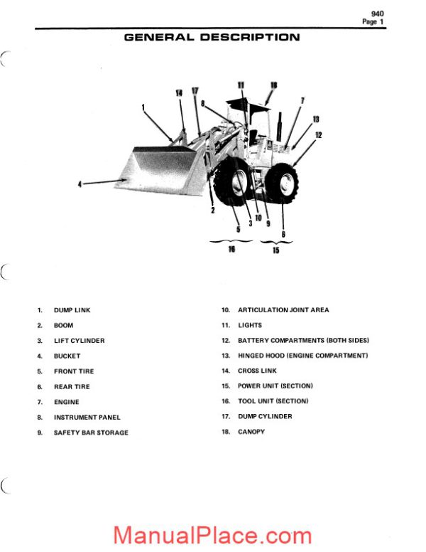 allis chalmers 940 articulated wheel loader parts catalog page 2