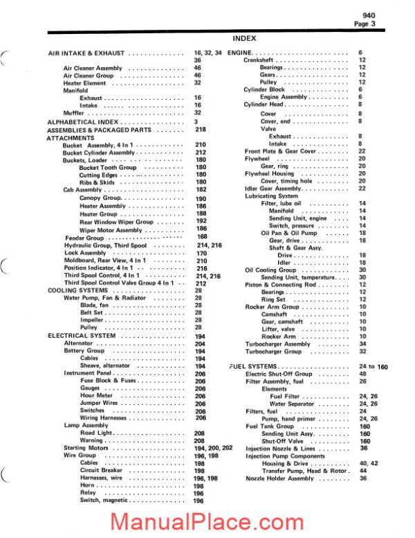 allis chalmers 940 articulated wheel loader parts catalog page 4