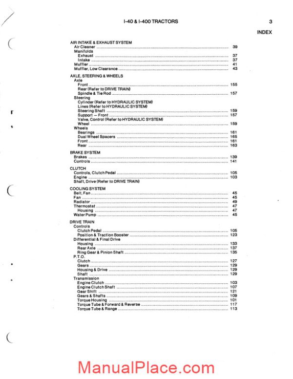 allis chalmers i40 i400 tractor parts catalog page 4