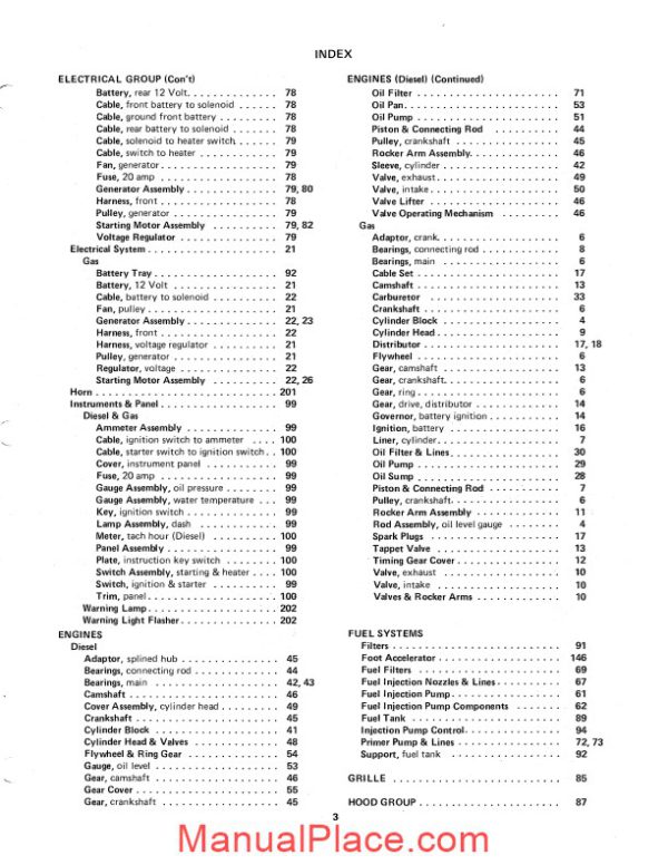 allis chalmers i60 i600 industrial tractors parts catalog page 4