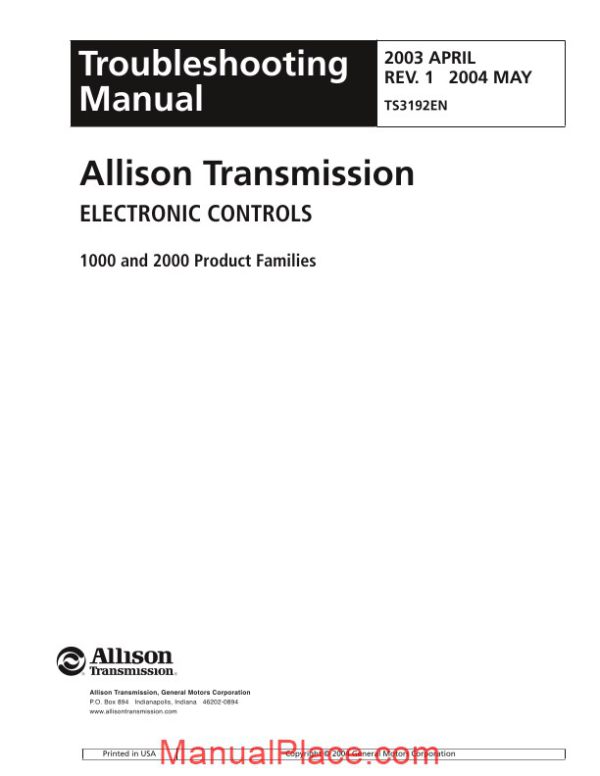 allison transmission ts3192en 2004 service manual page 2