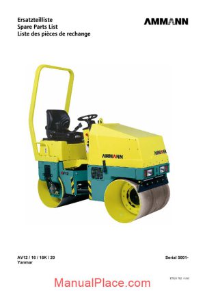 ammann 521702 et liste av12 20 03 yan 5001 9999 parts catalogue page 1