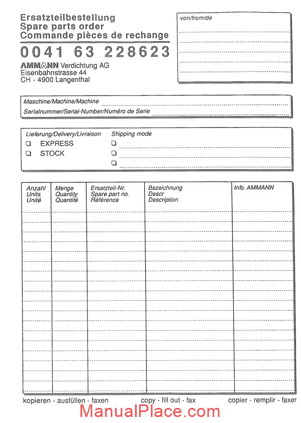 ammann 591795 et liste av12 20 95 yan 0010 0224 parts catalogue page 3