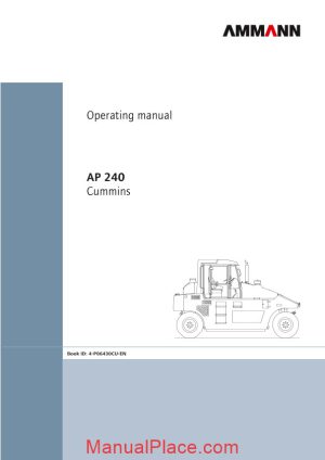 ammann ap240 operating specification maintenance manual page 1