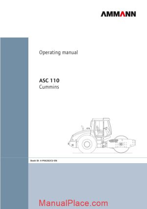 ammann asc110 operating specification maintenance manual page 1