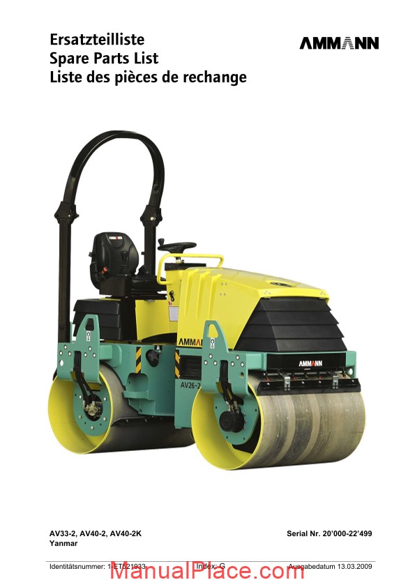 ammann avp07td et liste av33 40 20000 22499 090313 ml en parts catalogue page 1